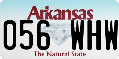 AR license plate 056WHW