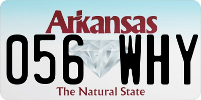 AR license plate 056WHY