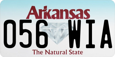 AR license plate 056WIA