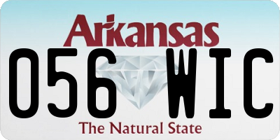 AR license plate 056WIC