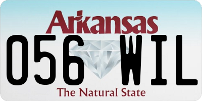 AR license plate 056WIL