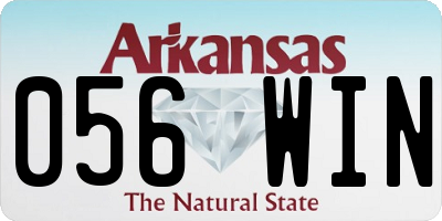 AR license plate 056WIN