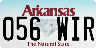 AR license plate 056WIR