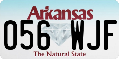 AR license plate 056WJF