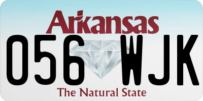 AR license plate 056WJK
