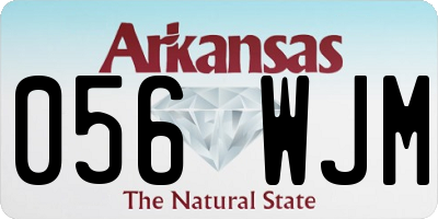 AR license plate 056WJM