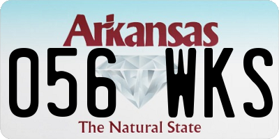 AR license plate 056WKS