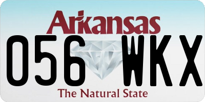 AR license plate 056WKX