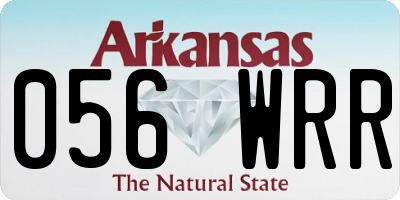 AR license plate 056WRR