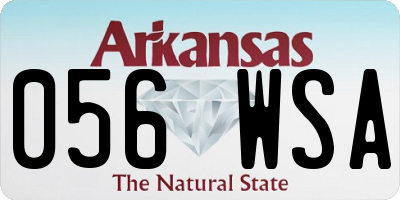AR license plate 056WSA
