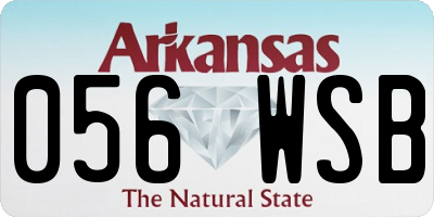 AR license plate 056WSB