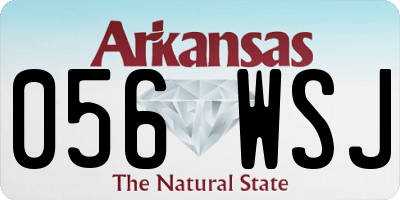 AR license plate 056WSJ