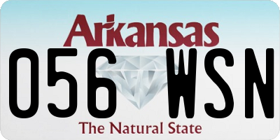 AR license plate 056WSN