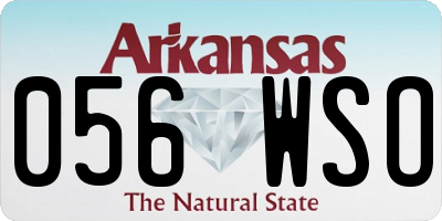 AR license plate 056WSO