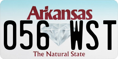 AR license plate 056WST
