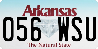 AR license plate 056WSU