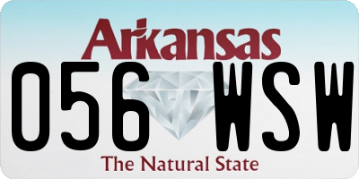 AR license plate 056WSW