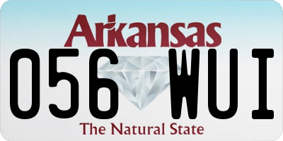 AR license plate 056WUI