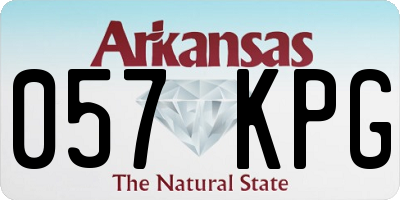 AR license plate 057KPG