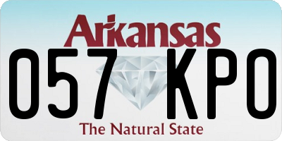 AR license plate 057KPO