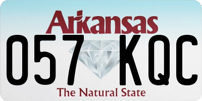 AR license plate 057KQC
