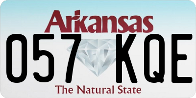 AR license plate 057KQE