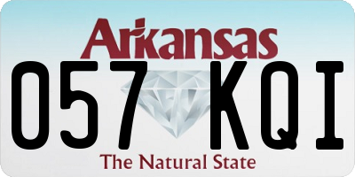 AR license plate 057KQI