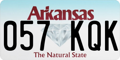 AR license plate 057KQK
