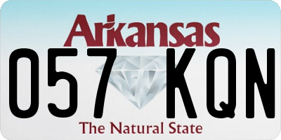 AR license plate 057KQN