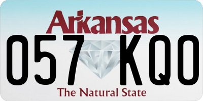 AR license plate 057KQO