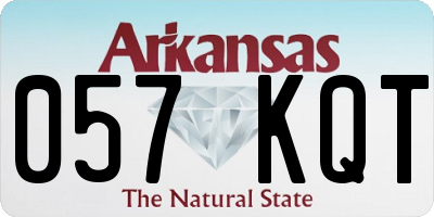 AR license plate 057KQT