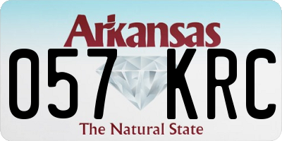AR license plate 057KRC