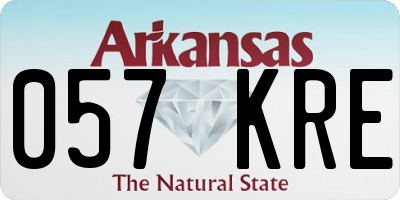 AR license plate 057KRE