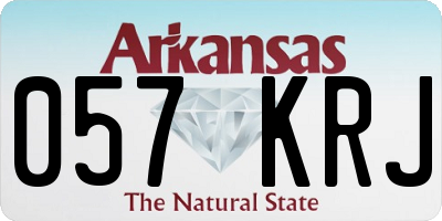 AR license plate 057KRJ