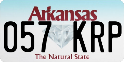 AR license plate 057KRP