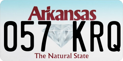 AR license plate 057KRQ