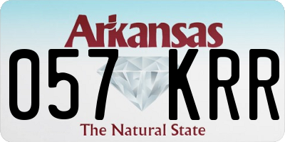 AR license plate 057KRR