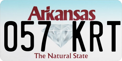 AR license plate 057KRT