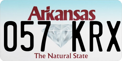 AR license plate 057KRX