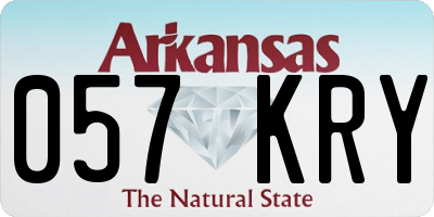 AR license plate 057KRY