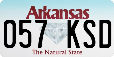 AR license plate 057KSD