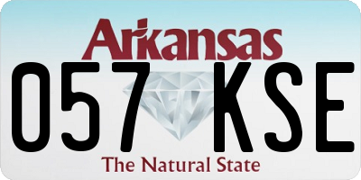 AR license plate 057KSE