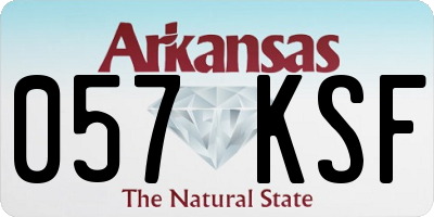AR license plate 057KSF
