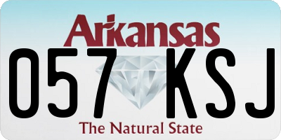 AR license plate 057KSJ