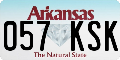 AR license plate 057KSK