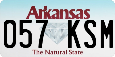 AR license plate 057KSM