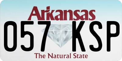 AR license plate 057KSP