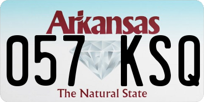 AR license plate 057KSQ