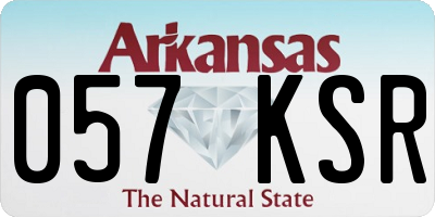 AR license plate 057KSR