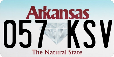 AR license plate 057KSV